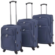 vidaXL 3-częściowy komplet walizek podróżnych, granatowy, 91317