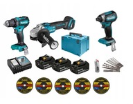 MAKITA ZESTAW COMBO DDF485 DGA504 DTD153 18V 3.0ah