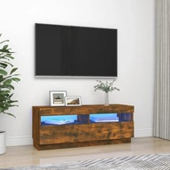 TV skrinka s LED osvetlením dymový dub 100x35x40 cm