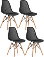 ZESTAW 4 x Krzesło Krzesła Skandynawskie - AŻUROWE 4 SZTUKI