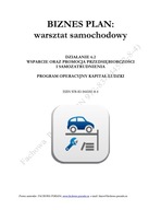 BIZNESPLAN-WNIOSEK warsztat samochodowy (przykład)