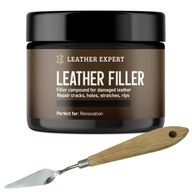 Leather Expert Filler tmel na kožu 25ml black + Špachtľa na nanášanie tekutej pokožky