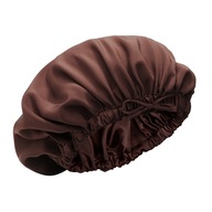 ALMANIA Hodvábna čiapka na spanie - čokoládová