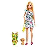 Mattel Wakacyjna Lalka Barbie Blondynka