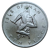 ISLE OF MAN 10 PENCE 1976 – TRYSKELION – VĚTŠÍ TYP