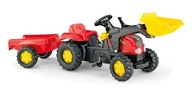 Rolly Toys Traktor Kid Czerwony z Przyczepą Łyżką