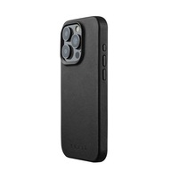 Mujjo Full Leather Case etui plecki skórzane iPhone 15 Pro MagSafe czarne