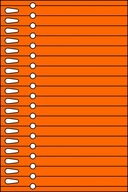 Etykiety szkółkarskie pętelkowe 11x140 mm 180 szt. pomarańczowe