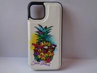 Etui na iPhone 14 Pro Max 6,1"( Ananas)z miejscem na kartę,skóra PU,portfel