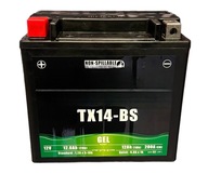 AKUMULATOR żelowy YTX14 MTX14 YTX14-BS GEL 14Ah 12V Lewy Plus Motocyklowy