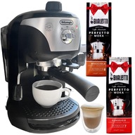 ZESTAW Ekspres DELONGHI KOLBOWY Ciśnieniowy spieniacz + 2x kawa mielona