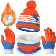 Dziecięcy komplet zimowy Tolaler - czapka, szalik, rękawiczki
