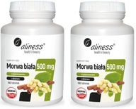 2x ALINESS MORUŠA BIELA 500mg x180 CHRÓM HLADINA CUKRU 360 tabliet