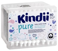 Kindii Hygienické tyčinky so zarážkou PURE bavlnené