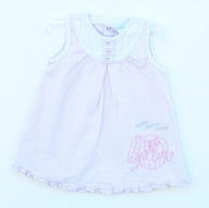 Sukienka NIEMOWLĘCA Bez rękawów Róż Biały NADRUK Disney roz. 56-62 cm A2072