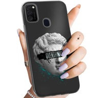 Zadný Kryt Hello Case pre SAMSUNG GALAXY M21 PUZDRO S POTLAČOU VZORY antracitové umenie vlny