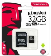 Karta pamięci microSD SDHC Kingston 32 GB do kamer