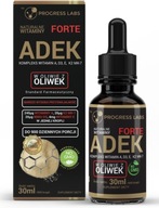 Progress Labs Prírodný vitamín ADEK Forte 30ml Kvapky Vege