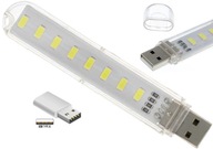 Lampka USB 5V 8 x Dioda LED SMD USB do PowerBank