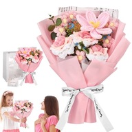 SADA NA HÁČKOVANIE KREATÍVNA DIY RUČNE VYROBENÁ RUŽOVÁ