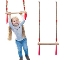 Huśtawka ogrodowa dla dzieci trapez gimnastyczny z obręczami na plac zabaw