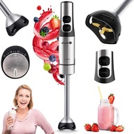 MOCNY BLENDER RĘCZNY ŁUCZNIK JK-1200 OSTRZE TYTAN TURBO KRUSZY LÓD 1200 W