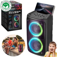 Głośnik Bluetooth Boombox Mobilny RADIO LED Bezprzewodowy Przenośny Kolumna