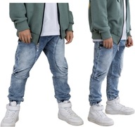 Niebieskie spodnie jeans All For Kids | Spodnie chłopięce z gumką 104/110