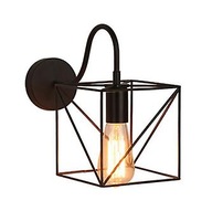 LED E27 Iron Simple Lantern Cage Wall Light (F)