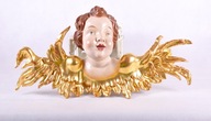 Anioł złoty ze skrzydłami XX w 48x24x12cm