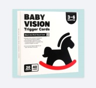 Kontrasztkártyák Csecsemőknek 40db Fekete-Fehér Érzékszervi 3-6 hónap