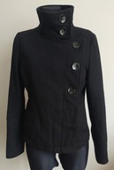 New Look 164-170 14-15 lat czarna kurtka dziewczęca ze stójką 57% wełny