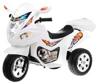 Motorek Trójkołowy BJX-088 dla najmłodszych Biały + Dźwięki + Światła
