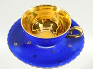 Šálka espresso kobalt zlato Bavorsko Schirnding 1949