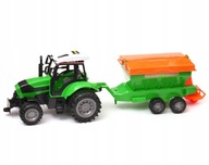 Traktor hračka traktor s prívesom rozmetadlom plastový 48cm