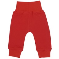 Czerwone spodnie niemowlęce, bawełniane r.56
