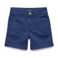 Chlapčenské šortky GUESS krátke bavlnené šortky s reguláciou, modré, veľkosť 3-6M