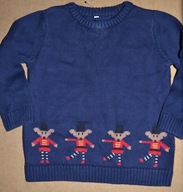 96^ Świąteczny sweter w Renifery 1,5/2lat_90 cm