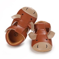 Buty buciki niechodki niemowlęce antypoślizgowe ABS KRÓWKI 62-68 11cm 16 17