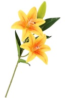 Kwiat sztuczny LILIA gałązka 65 cm jak żywy żółty