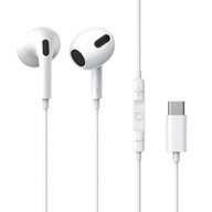 Baseus Encok C17 douszne słuchawki na kablu z mikrofonem USB Typ C białe (N
