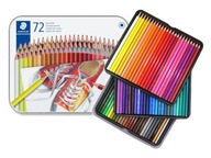 Staedtler kredki w metalowym pudełku 72 kol