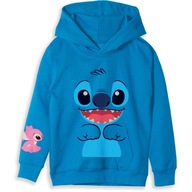 Stitch Bluza z kapturem Kangurka Dla Dzieci Dziecięca Gruba Ciepła Niebiesk