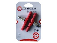 Klocki hamulcowe CLARKS CP511 72mm Warunki Mokre MTB V-brake Czerwone