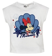 MYSZKA MINNIE BLUZKA DZIEWCZĘCA T-SHIRT BROKAT 98