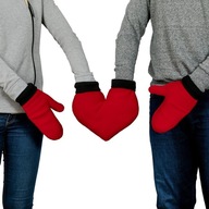 Zakochane rękawiczki dla Pary - Czerwone serce - ORYGINAŁ !