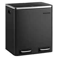 Konyhai szemeteskosár, Acél szemeteskosár 2 X 15 L, Lépcsős kosár belsővel