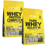 OLIMP Whey Protein Complex 700g + Pure Whey Isolate 95 600g Čerešňový jogurt