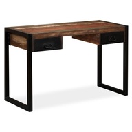 Písací stôl s 2 zásuvkami drevo recyklované 120x50x76 cm