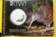 1$ NOWA ZELANDIA 2015 PTAK KIWI SREBRO 999 UNCJA